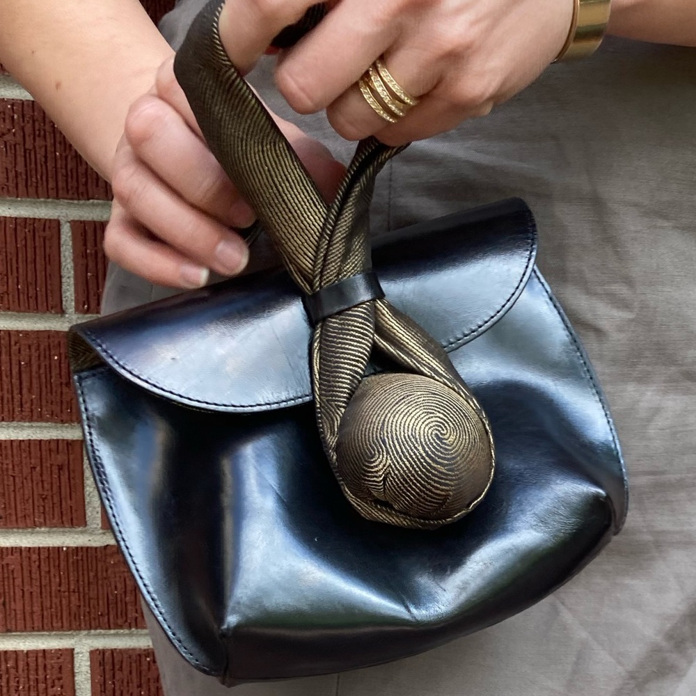 ✨Rare✨ PORTS 1961 Leather Envelope Wristlet / Clutch BLACK  8.5” x 7”